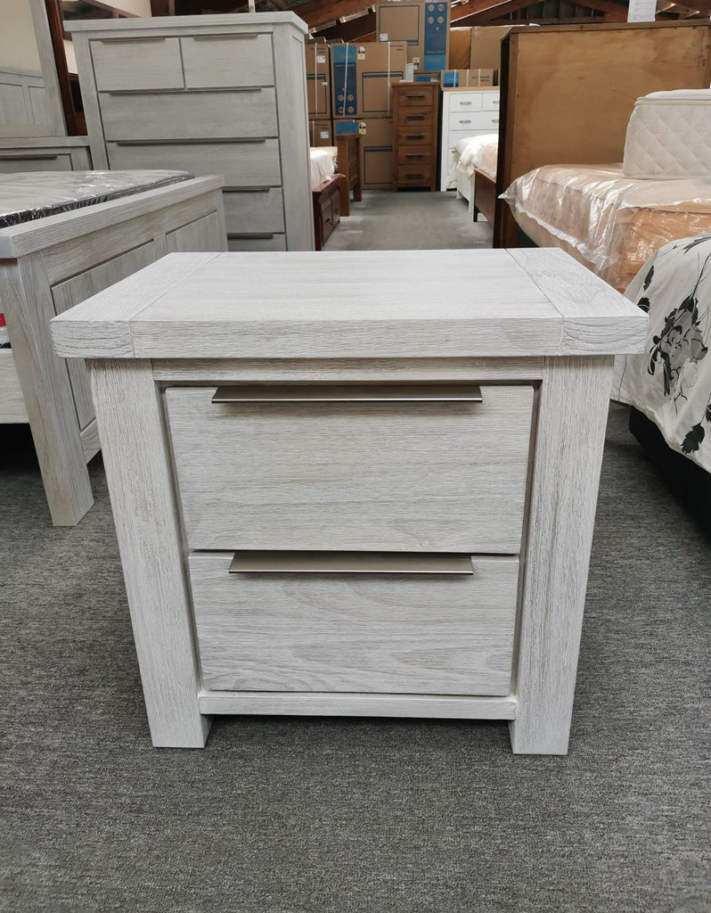 Whitewashed Mikah Wooden Bedside